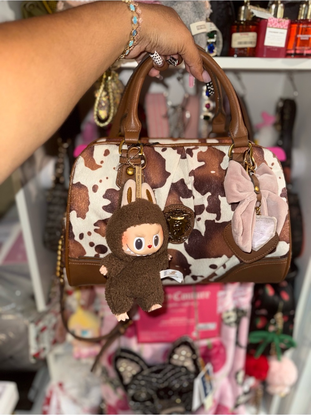 Juicy Couture Romance Cow Satchel Handbag